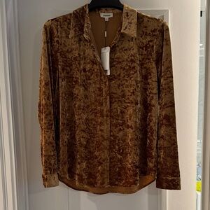 L’Agence velvet shirt, NWT, sz L